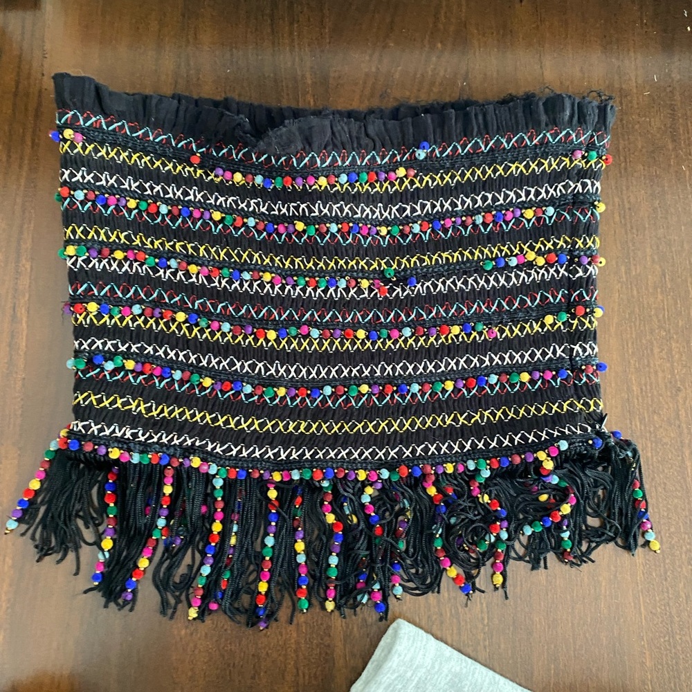 Majorelle Beaded Tube Top